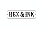 Hex & Ink Text Banner Logo